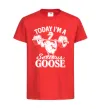 Детская футболка Today i`m a serious goose Красный фото