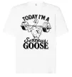 Футболка Оверсайз Today i`m a serious goose Білий фото
