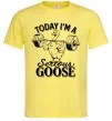 Чоловіча футболка Today i`m a serious goose Лимонний фото