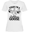 Женская футболка Today i`m a serious goose Белый фото