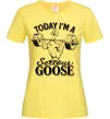 Женская футболка Today i`m a serious goose Лимонный фото