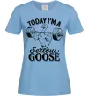 Женская футболка Today i`m a serious goose Голубой фото