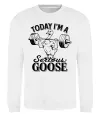 Світшот Today i`m a serious goose Білий фото