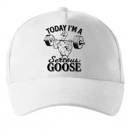 Кепка Today i`m a serious goose Білий фото