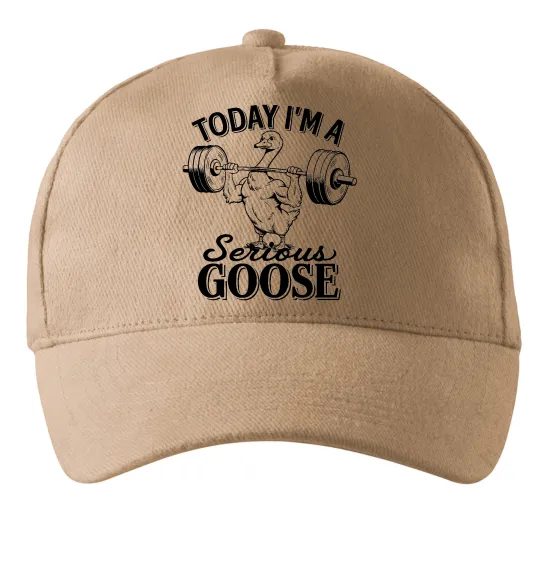 Кепка Today i`m a serious goose Песочный фото