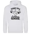 Чоловіча толстовка (худі) Today i`m a serious goose Сірий меланж фото