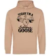 Жіноча толстовка (худі) Today i`m a serious goose Пісочний фото