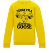 Дитячий світшот Today i`m a serious goose Сонячно жовтий фото