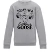 Дитячий світшот Today i`m a serious goose Сірий меланж фото