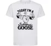 Дитяча футболка Today i`m a serious goose Білий фото