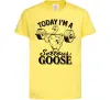 Дитяча футболка Today i`m a serious goose Лимонний фото