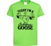Дитяча футболка Today i`m a serious goose Лаймовий фото