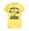 Детская футболка Today i`m a serious goose Лимонный фото