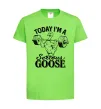 Детская футболка Today i`m a serious goose Лаймовый фото