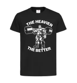 Детская футболка The heavier the better Черный фото