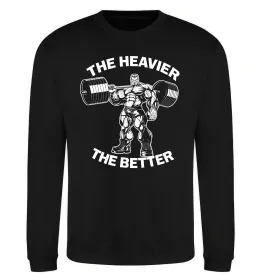 Свитшот The heavier the better Черный фото