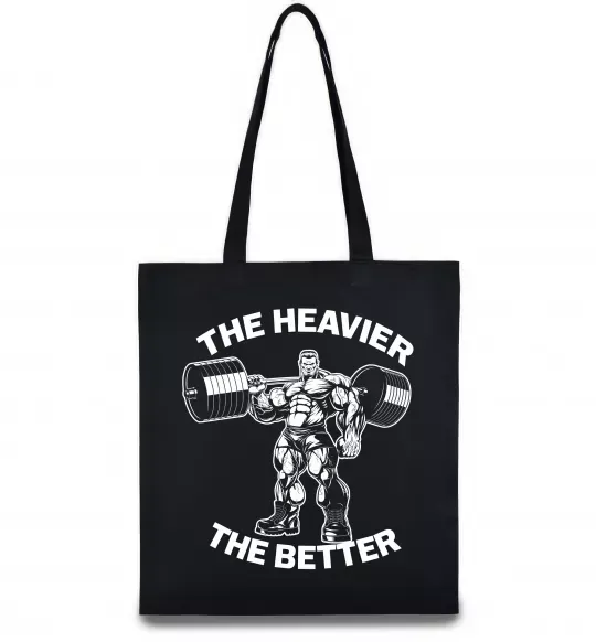 Еко-сумка The heavier the better Чорний фото