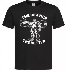 Чоловіча футболка The heavier the better Чорний фото