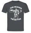 Чоловіча футболка The heavier the better Графіт фото