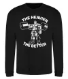 Світшот The heavier the better Чорний фото