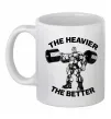 Чашка керамічна The heavier the better Білий фото