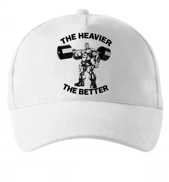 Кепка The heavier the better Білий фото