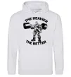 Женская толстовка (худи) The heavier the better Серый меланж фото