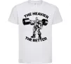 Дитяча футболка The heavier the better Білий фото