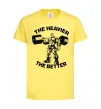 Детская футболка The heavier the better Лимонный фото