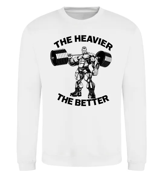 Світшот The heavier the better Білий фото