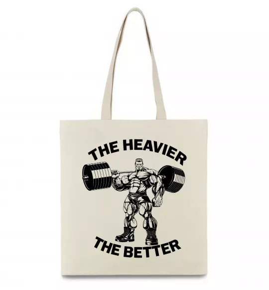 Еко-сумка The heavier the better Бежевий фото