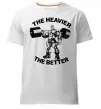 Чоловіча преміум футболка The heavier the better Білий фото