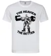 Чоловіча футболка The heavier the better Білий фото