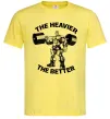 Чоловіча футболка The heavier the better Лимонний фото
