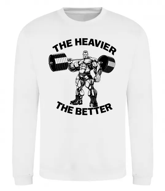 Світшот The heavier the better Білий фото