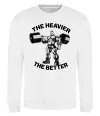 Світшот The heavier the better Білий фото