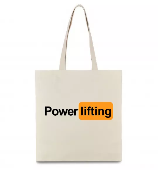 Еко-сумка Powerlifting hub Бежевий фото
