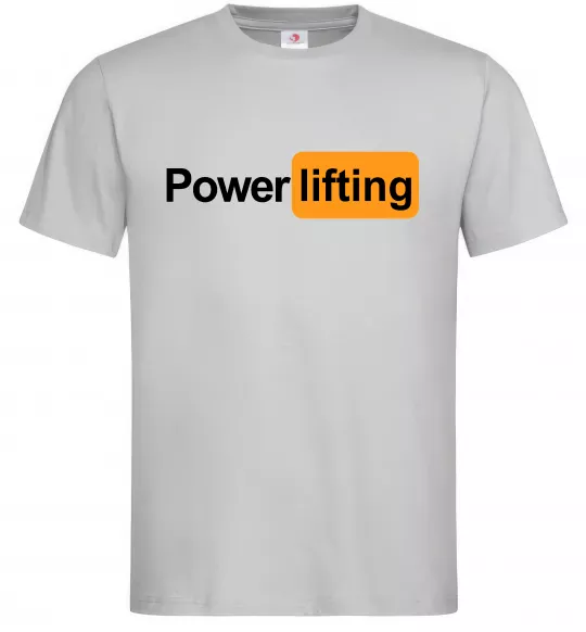 Чоловіча футболка Powerlifting hub Сірий фото