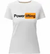 Женская премиум футболка Powerlifting hub Белый фото