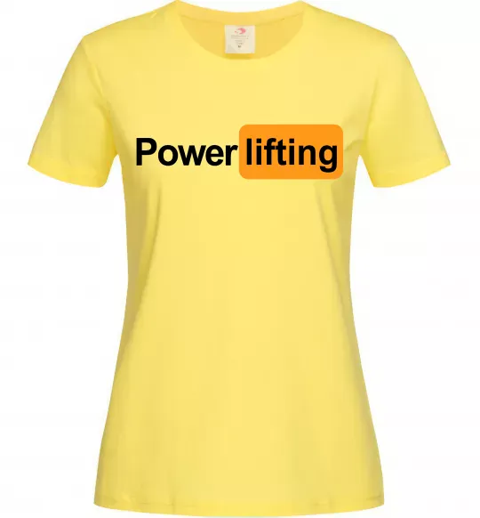 Женская футболка Powerlifting hub Лимонный фото