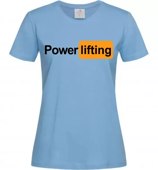 Женская футболка Powerlifting hub Голубой фото