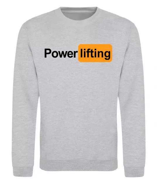 Свитшот Powerlifting hub Серый меланж фото