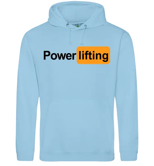 Женская толстовка (худи) Powerlifting hub Голубой фото