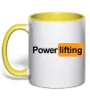 Чашка з кольоровою ручкою Powerlifting hub Сонячно жовтий фото