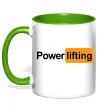 Чашка з кольоровою ручкою Powerlifting hub Зелений фото