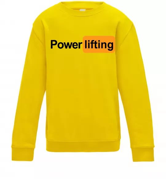 Дитячий світшот Powerlifting hub Сонячно жовтий фото