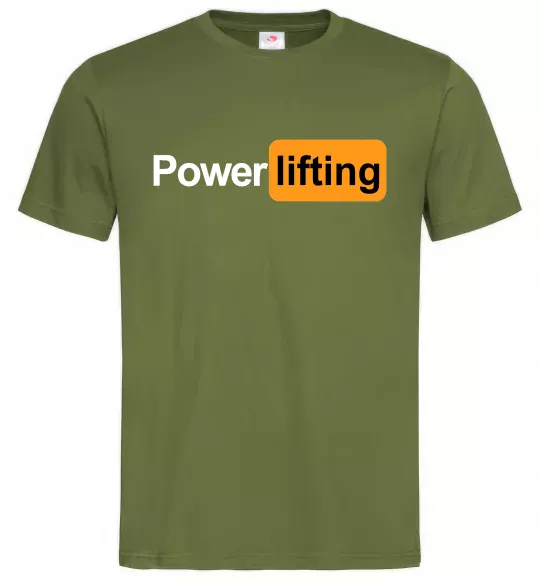 Чоловіча футболка Powerlifting hub Оливковий фото