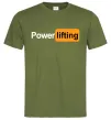Чоловіча футболка Powerlifting hub Оливковий фото