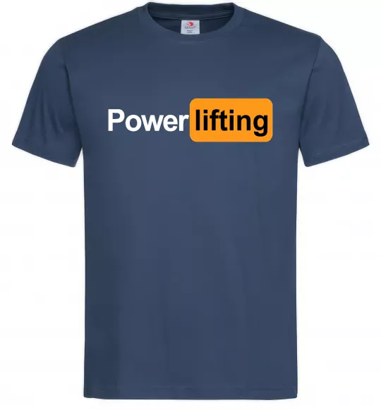 Чоловіча футболка Powerlifting hub Темно-синій фото