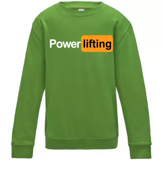 Дитячий світшот Powerlifting hub Лаймовий фото